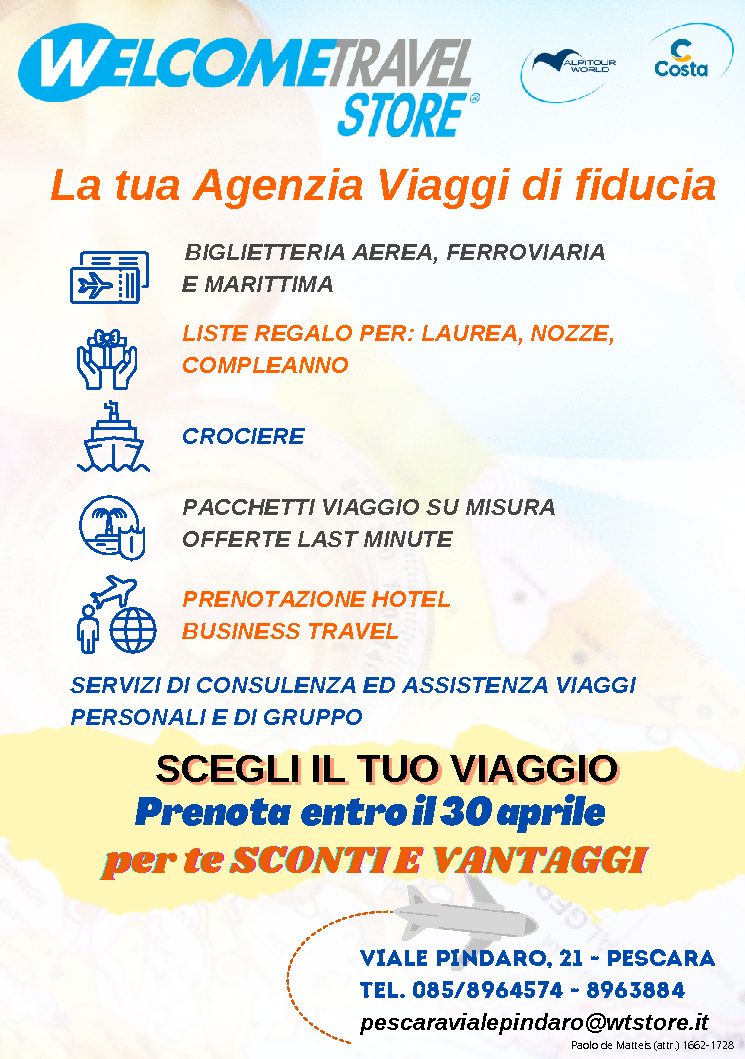 APERTURA AGENZIA DI VIAGGI WELCOME TRAVEL STORE PESCARA